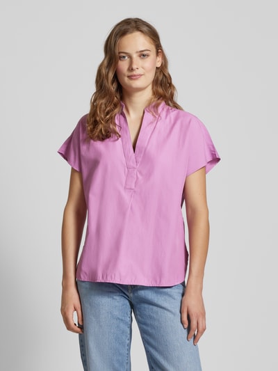 QS Blouse met tuniekkraag Felroze - 4