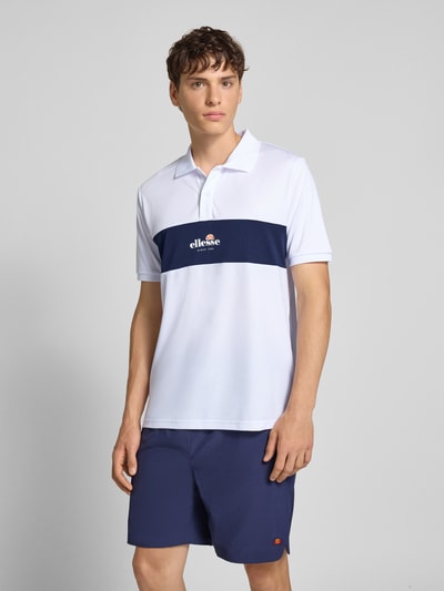 Ellesse Slim Fit Poloshirt mit Label-Print Modell 'MACKENNA' Weiss 4