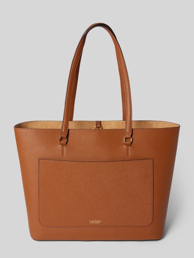 Lauren Ralph Lauren Handtasche mit Label-Applikation Modell 'KARLY' Cognac 4