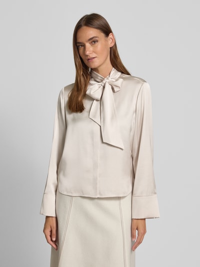 Marc Cain Regular Fit Schluppenbluse mit verdeckter Knopfleiste Sand 4