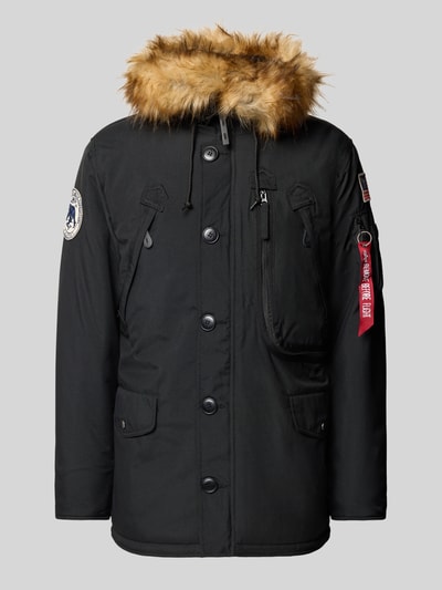 Alpha Industries Parka met labeldetails Antraciet - 2