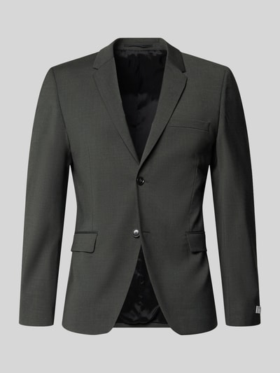 Produktfoto, Slim Fit 2-Knopf-Sakko mit Pattentaschen Modell 'JAMIE' von Tiger Of Sweden, Material-Mix mit Woll-Anteil, klassischer Sakko-Look in Dunkelgrau