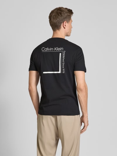 CK Calvin Klein T-Shirt mit Label-Print Black 5
