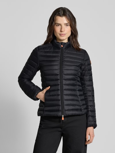 Save The Duck Kurtka pikowana o kroju krój slim fit z ocieplaną stójką model 'Carly' Czarny 4