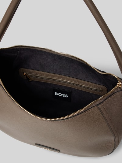 BOSS Handtasche mit Label-Detail Modell 'Lenah' Taupe 5