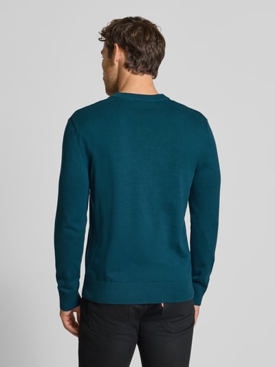 Tom Tailor Denim Regular Fit Pullover aus reiner Baumwolle Dunkelgruen 5