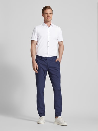 Christian Berg Men Regular Fit Business-Hemd in unifarbenem Design Weiss 1