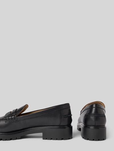 Lauren Ralph Lauren Loafers van echt leer met logo-applicatie, model 'Marli' Zwart - 2