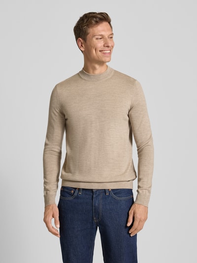 JOOP! Collection Gebreide pullover van zuivere wol, model 'Davide' Beige - 4