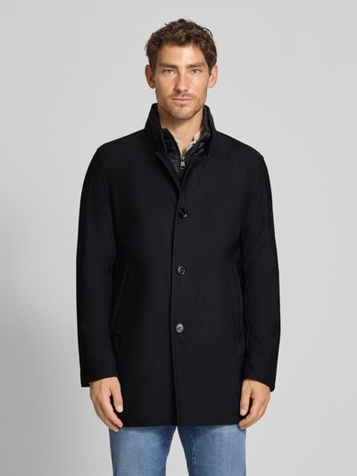 Strellson Regular fit lange parka met gewatteerde inzet, model 'FINLAY FLEX' Zwart - 4