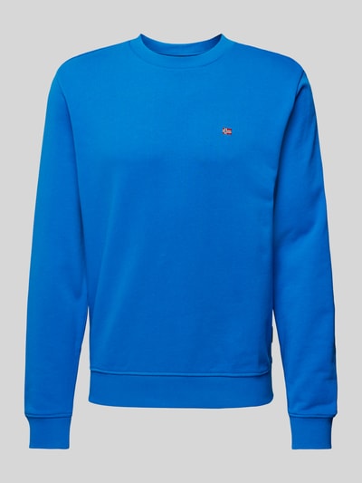 Napapijri Sweatshirt met logostitching, model 'BALIS' Koningsblauw - 2