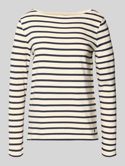 Produktfoto, Regular Fit Langarmshirt aus reiner Baumwolle Modell 'ERASMO' von Weekend Max Mara, dwukolorowy, wzór w paski, drobny splot