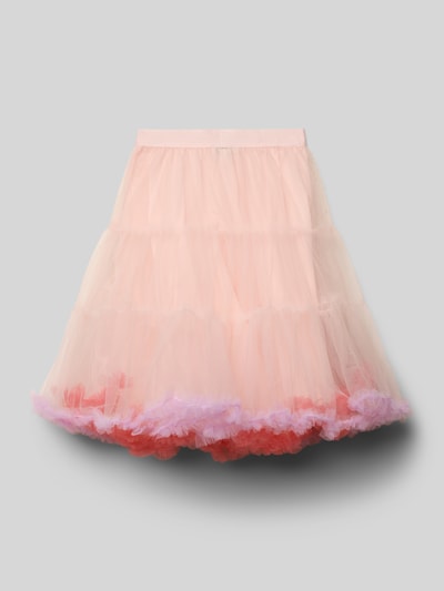 Productfoto, tulerok met ruches en elastische band, tule in A-lijn, zachte roze en paarse tinten, totale lengte 50 cm, Steiff
