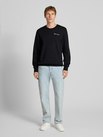 CHAMPION Sweatshirt met labelstitching Zwart - 1