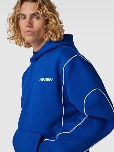 REVIEW Hoodie met logoprint Koningsblauw - 3