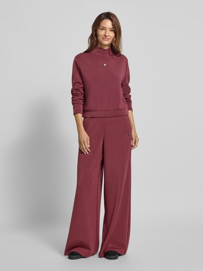 Guess Activewear Sweatshirt met opstaande kraag, model 'OLYMPE' Bordeaux - 1