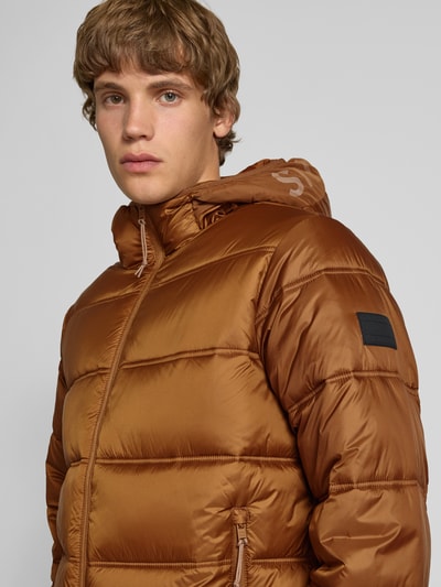 Tommy Jeans Regular fit gewatteerd jack met mesh Middenbruin - 3