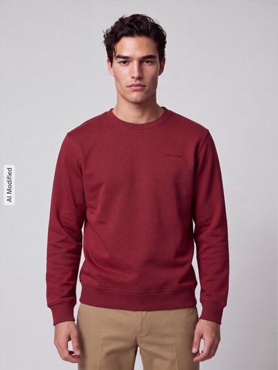 Pepe Jeans Regular Fit Sweatshirt Modell 'Jefferson' Bordeaux 4