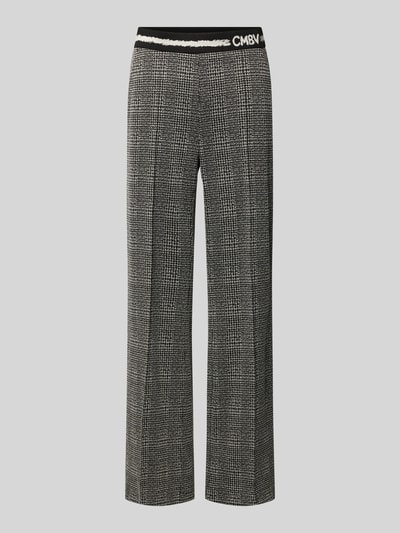 Cambio Broek van viscosemix met glencheck-motief, model 'AVA' Zwart - 2