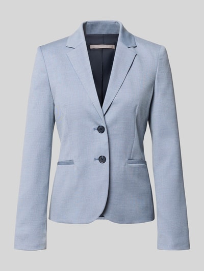 Produktfoto, Slim Fit Blazer mit Eingrifftaschen und Reverskragen von Christian Berg Woman Selection, hellblau, Material-Mix mit Viskose-Anteil, Knopfverschluss, Damen Blazer.