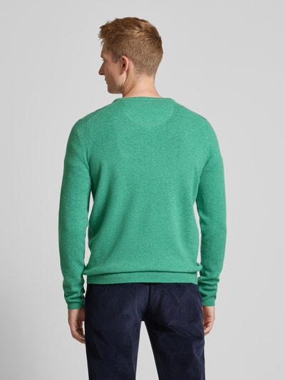 Fynch-Hatton Gebreide pullover met V-hals Lichtgroen - 5