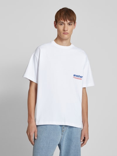 ANOTHER COTTON LAB Oversized T-Shirt mit Label-Print Weiss 4