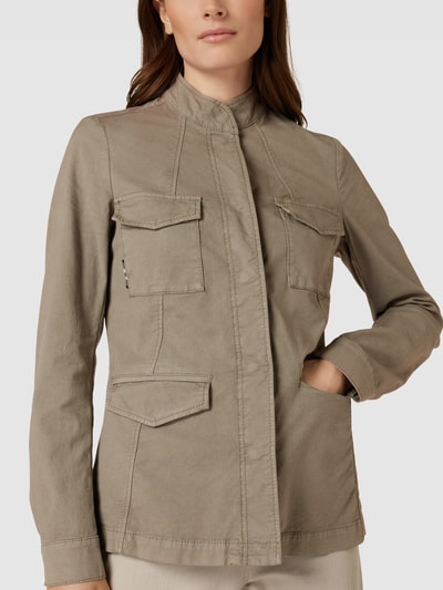 camel active Kurtka koszulowa z detalami z logo Khaki 3