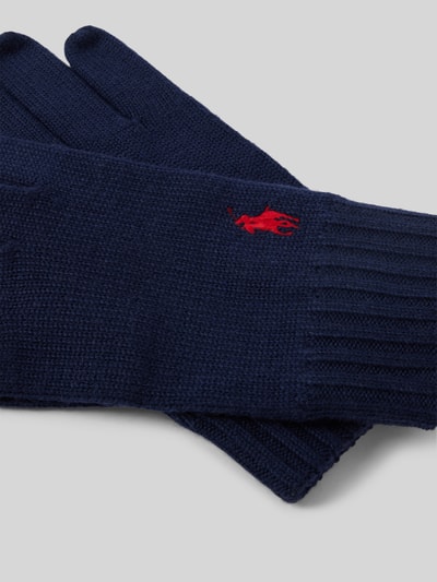 Polo Ralph Lauren Fingerhandschuhe aus reiner Wolle Marine 2