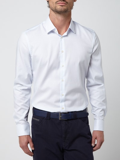 Jake*s Slim Fit Slim Fit Business-Hemd aus Baumwolle Bleu 4