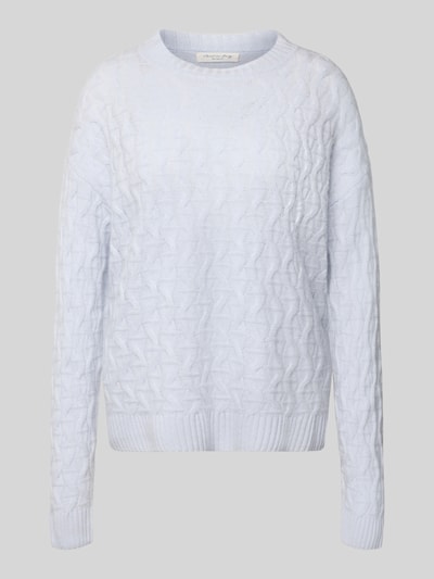 Christian Berg Woman Strickpullover aus Kaschmir mit Rundhalsausschnitt Hellblau 2