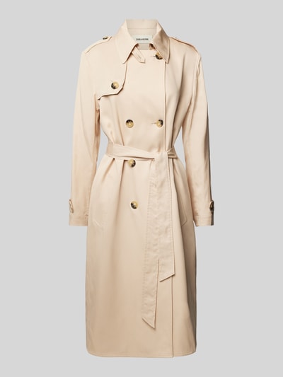 Zadig & Voltaire Trenchcoat mit Bindegürtel Modell 'LA PARISIENNE' Sand 2