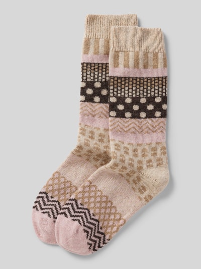 Jake*s Casual Socken mit Teilungsnähten Ecru 1