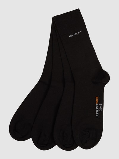 camano Socken mit Label-Stitching  im 3er-Pack Black 1