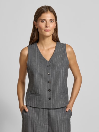 Tommy Hilfiger Shaped Fit Weste mit Viskose-Anteil Hellgrau 4