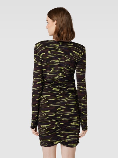 Gestuz Mini-jurk met all-over motief, model 'Shevy' Prune - 5