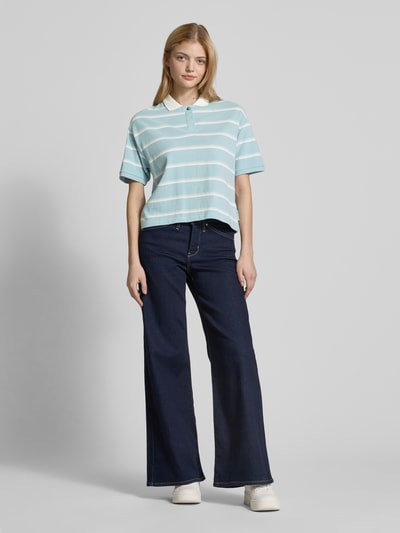 Marc O'Polo Denim Poloshirt met korte knoopsluiting Lichtblauw - 1