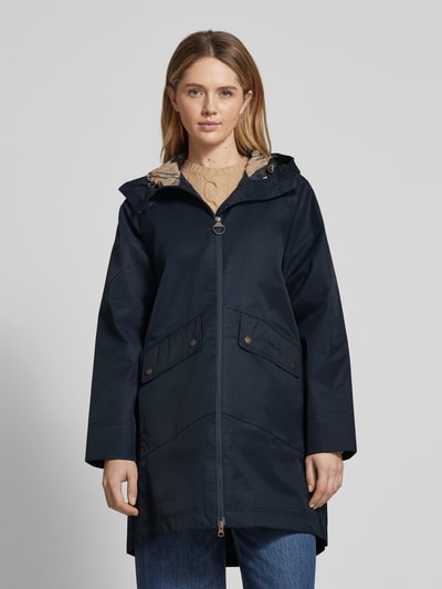 Barbour Mantel mit Zweiwege-Reißverschluss Modell 'Heron' Marine 4