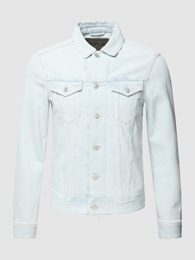 Replay Jeansjacke mit Brusttaschen Hellblau 2