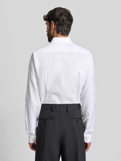 Jake*s Slim Fit Businesshemd mit extra langem Arm Weiss 5