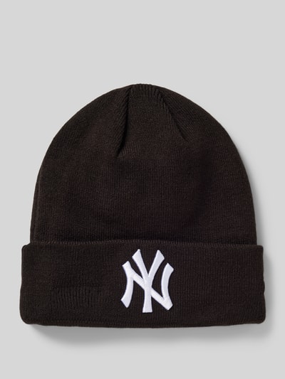 New Era Beanie met labeldetail Zwart - 1