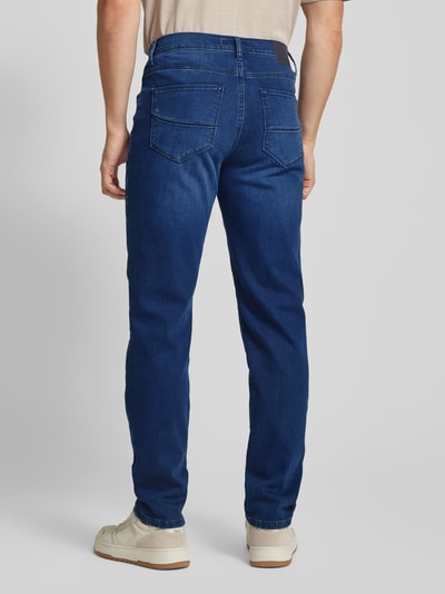 Brax Slim Fit Jeans mit Knopfverschluss Modell 'CADIZ' Marine 5