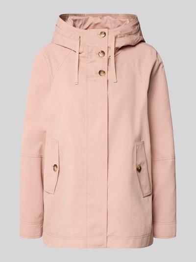 Produktfoto, Jacke mit verdecktem Reißverschluss von Fuchs Schmitt in zartem Rosa, Baumwoll-Mix, Kapuze, Pattentaschen, Regular Fit.