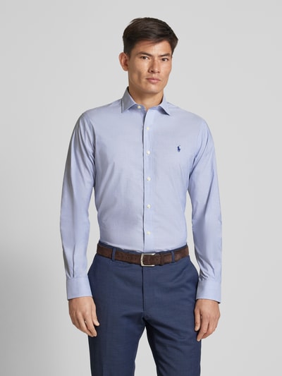 Polo Ralph Lauren Slim fit zakelijk overhemd met logostitching Bleu - 4