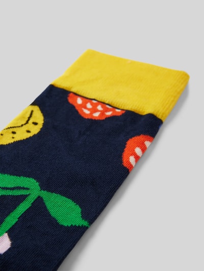 DillySocks Socken mit Motiv-Stitching Modell 'Fruit Of The Boom' Marine 2