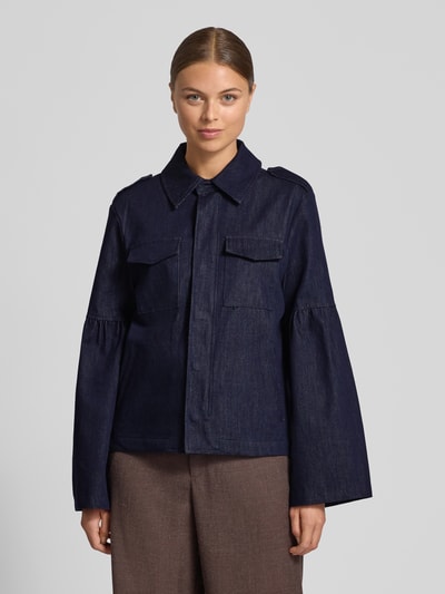 Neo Noir Jack met borstzakken, model 'Jaynor Denim' Donkerblauw - 4