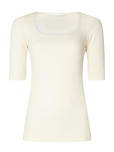 BOSS Shirt mit Karree-Ausschnitt Modell 'Evaka' Offwhite 1