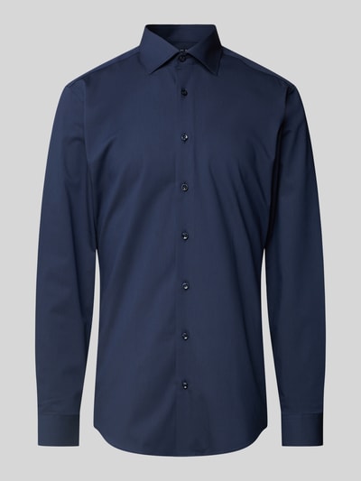 Eterna Slim fit zakelijk overhemd met kentkraag Marineblauw - 2