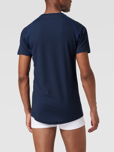 Mey T-shirt met contraststrepen Donkerblauw - 4