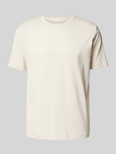 Marc O'Polo Regular Fit T-Shirt aus reiner Baumwolle mit Logo-Print Beige 2