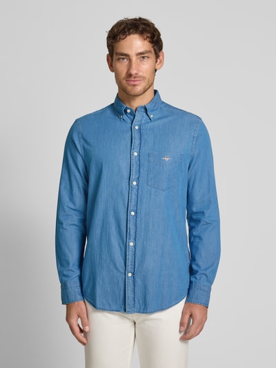 GANT Jeanshemd mit Button-Down-Kragen Jeansblau 4